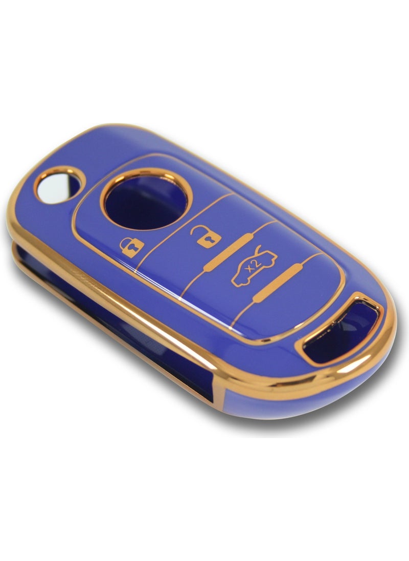 Tekno Dev Market Fiat Egea TPU Material Blue Silicone Key Case  - Image 2