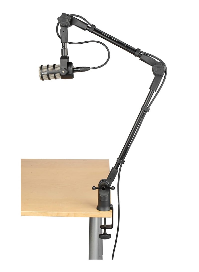 Slim Profile Desktop Mic Stand Boom Arm For Broadcasts Podcasts Content Creation Live Streaming & Similar Applications - Image 4