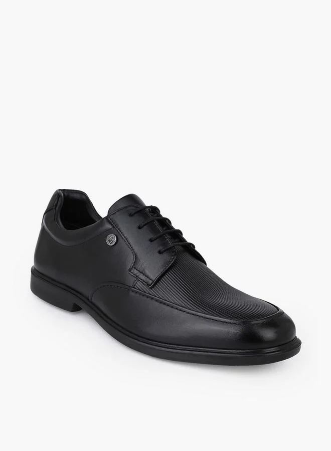 Duchini Men Lace-Up Leather Derby Shoes