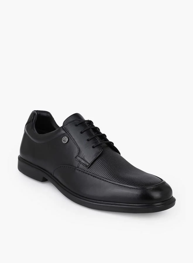 Duchini Men Lace-Up Leather Derby Shoes