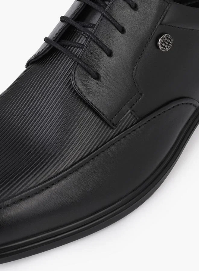Duchini BLACK Men Lace-Up Leather Derby Shoes for Men | Best Price UAE