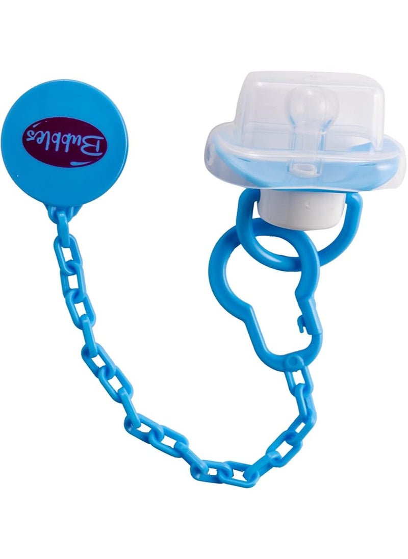 Bubbles Bubbles Beveled Soother with Chain Multishape-Blue  - Image 2