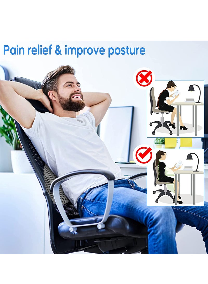 Zikra Support Pillow for Sleeping Memory Foam Neo Cushion Back Support Pillow for Lower Back Pain Relief Waist Support Cushion Back Pillow for Mom Pillow for Office Chair Car Bed - Image 4