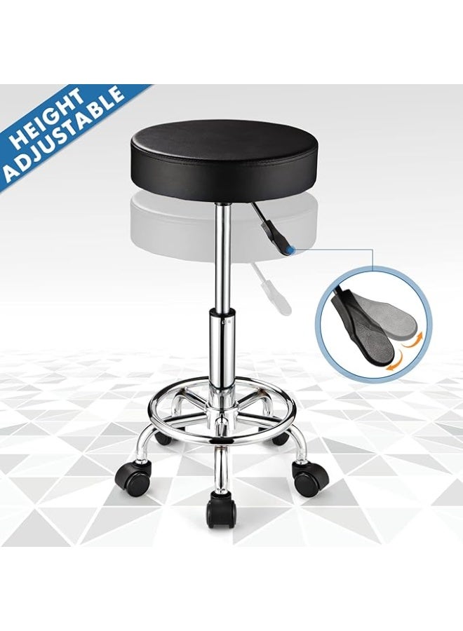 Adjustable Rolling Stool with Wheels – Comfortable & Durable Round Chair for Office, Salon, Spa & Massage Use - Image 3