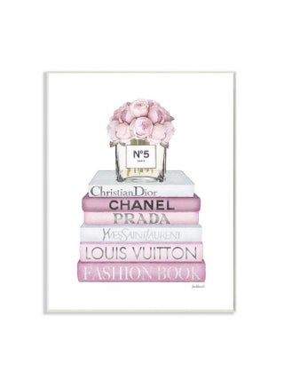 Pink Rose Bouquet And Fashion Designer Bookstack Wall Art 10 X 15 White - pzsku/Z4BB1654143595803D748Z/45/_/1697460192/82161c49-c66f-48d2-9457-99ac86d3ad4a