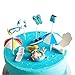 Simple polymer 11 Pcs Swimming Pool Cake Decoration Hawaiian Beach Chair Umbrella Cake Toppers for Summer Birthday Party Supplies Blue - Image 3