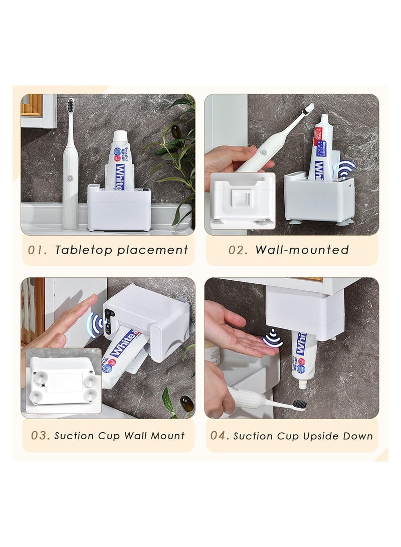 Excefore Automatic Toothpaste Dispenser Electric Toothpaste Dispenser With Sensor Toothpaste Dispenser Wall Mounted Toothpaste Squeezer Toothpaste Dispenser For Kids - Image 5