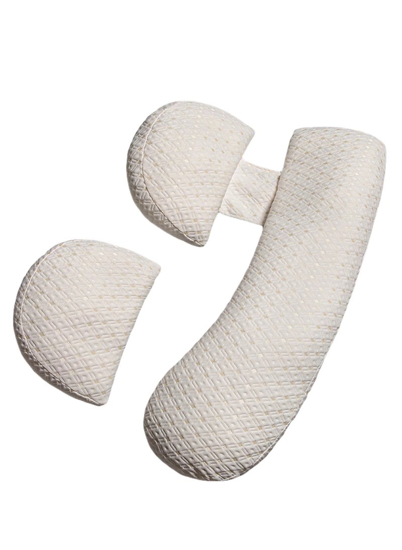Arabest Pregnancy Pillows for Sleep, Wedge Soft Pregnancy Body Pillow with Detachable and Adjustable Pillow Cover, Maternity Pillow Support for Belly, Back, Legs, Hips (White)  - Image 1