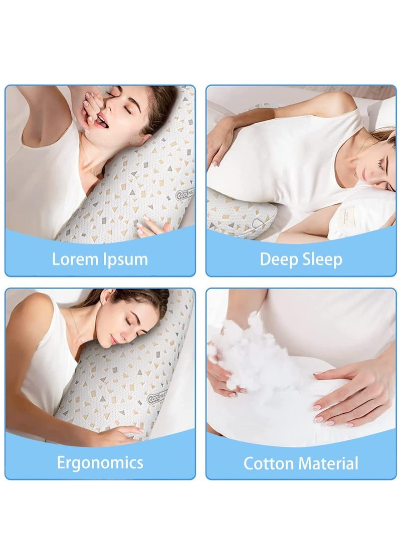 Arabest Pregnancy Pillows for Sleep, Wedge Soft Pregnancy Body Pillow with Detachable and Adjustable Pillow Cover, Maternity Pillow Support for Belly, Back, Legs, Hips (White)  - Image 3