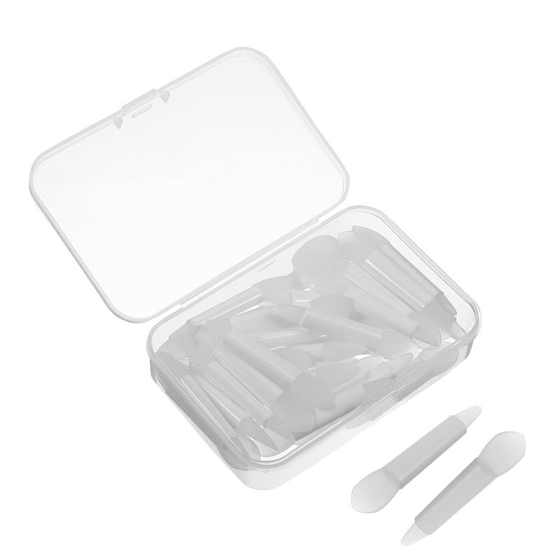 Portable 30pcs Silicone Lip Brush Set with Translucent Heads and Holder, Multi-functional Lipstick Applicator and Lip Mask Brush for Women’s Makeup and Cosmetic Use - Image 1