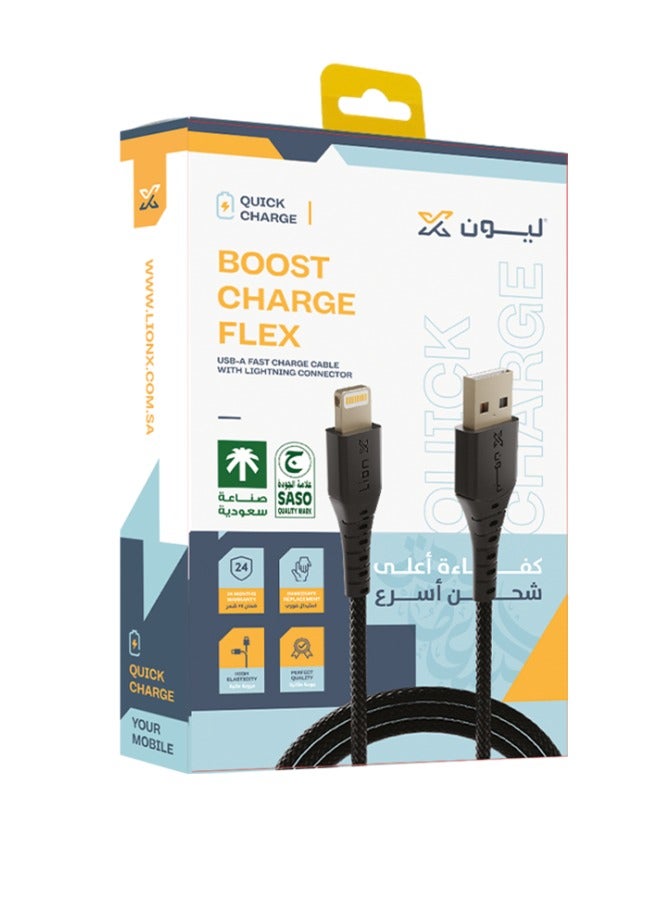Lionx IPhone Charging Cable Fabric Supports Fast Charging Lion X - Image 1