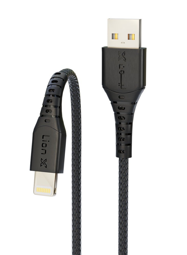 Lionx IPhone Charging Cable Fabric Supports Fast Charging Lion X - Image 4