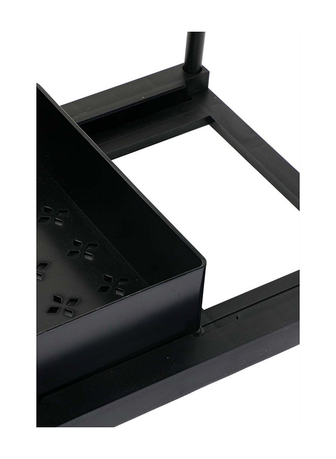 Noon East 2-Tier Under-Sink Organizer With Sliding Basket – 40 × 24 × 33.5 Cm Black Plastic Storage Rack For Kitchen & Bathroom - Image 4