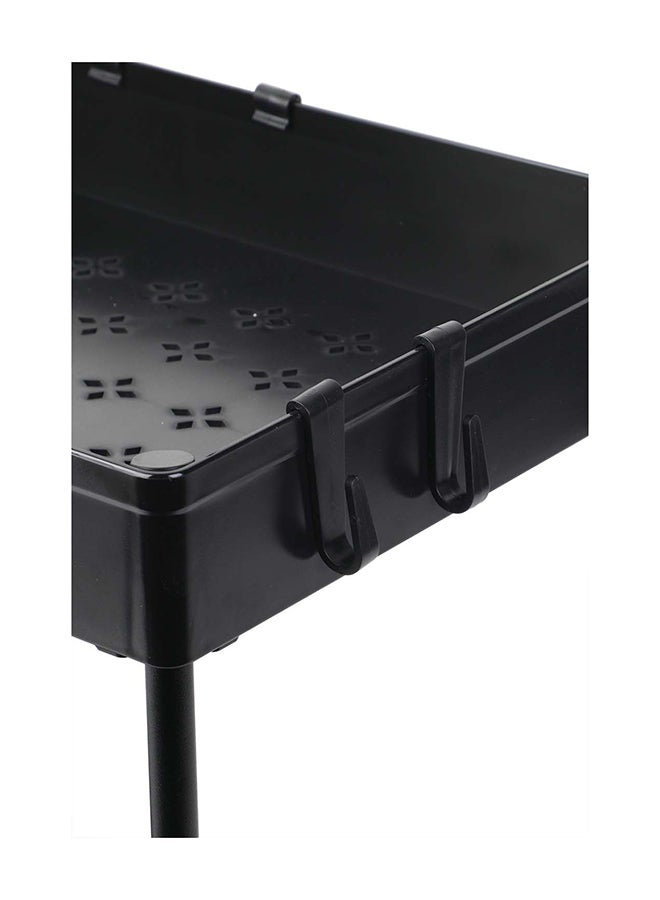 Noon East 2-Tier Under-Sink Organizer With Sliding Basket – 40 × 24 × 33.5 Cm Black Plastic Storage Rack For Kitchen & Bathroom - Image 3