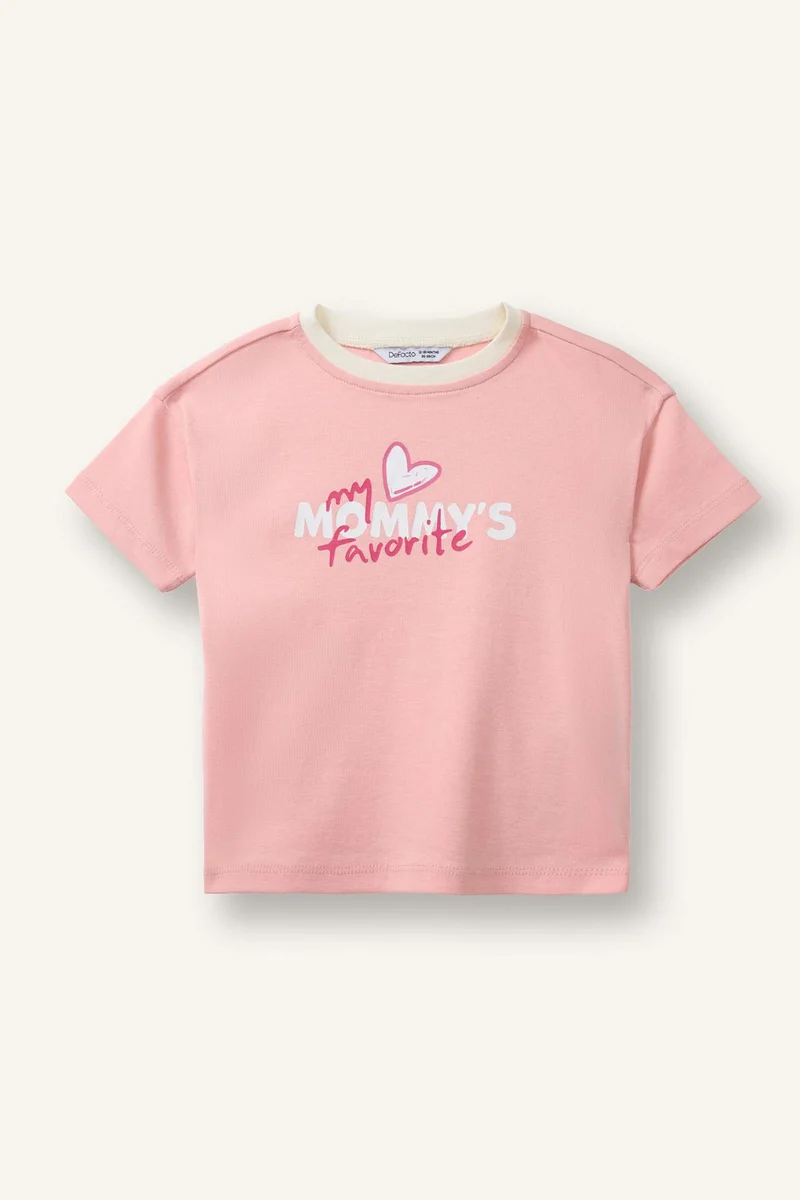 ديفاكتو Relax Fit Slogan Short Sleeve T-Shirt