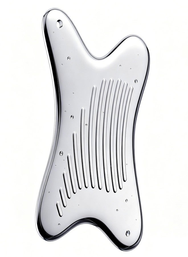 Amirce Stainless Steel Gua Sha Facial Tools for Face Jawline, Cheeks & Chin - Image 1