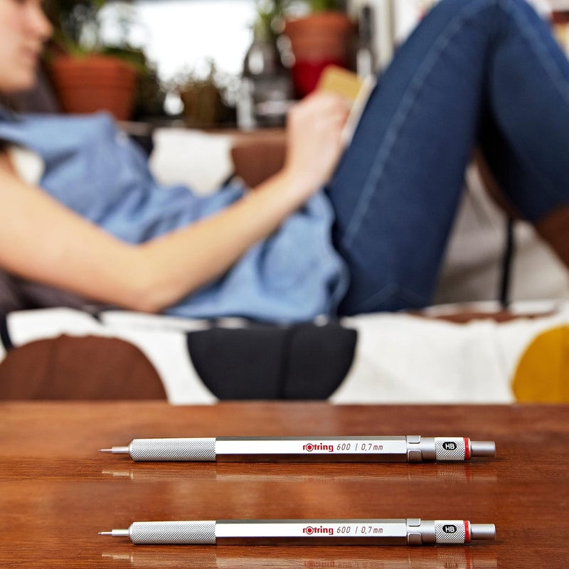 Rotring 600 Mechanical Pencil, 0.7 mm, Silver Barrel - Image 4