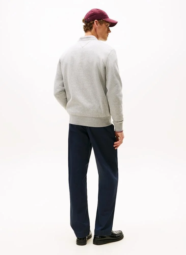 TOMMY HILFIGER  Signature Tipped Crew Neck Fleece Jumper for Men | Best Price UAE
