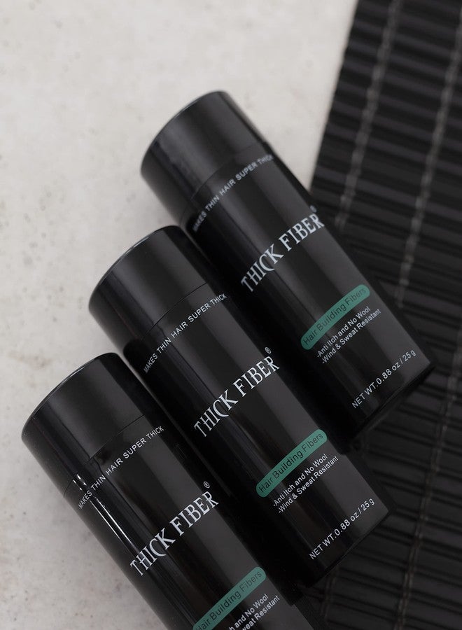 THICK FIBER Hair Building Fibers for Bald Spots & Thinning Hair (LIGHT BROWN, Pack of 3) - 25g Bottle - Conceals Hair Loss in Seconds - Hair Fibers for Men & Women - Image 3