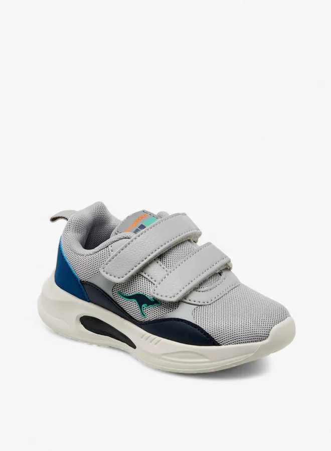 kangaROOS Boys' Panelled Sports Shoes with Hook and Loop Closure
