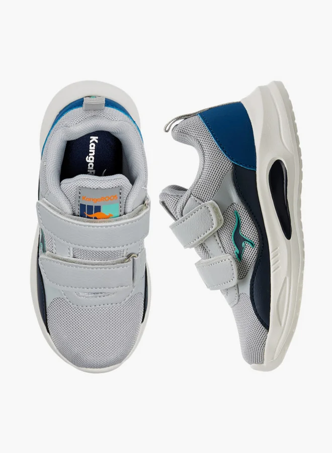 kangaROOS Boys' Panelled Sports Shoes with Hook and Loop Closure
