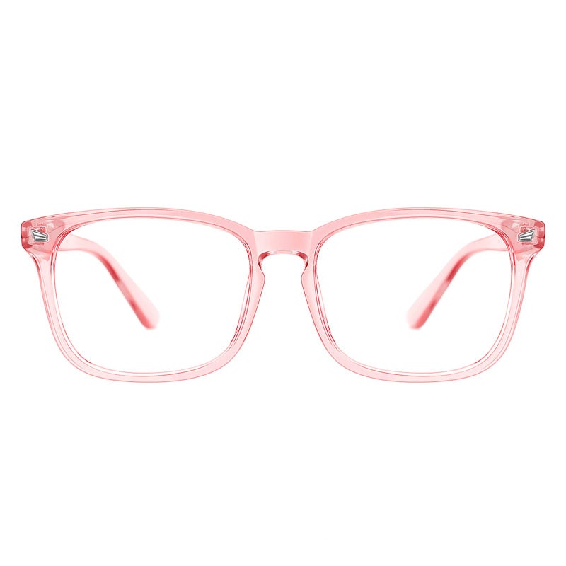 TIJN Blue Light Blocking Glasses for Women Men Clear Frame Square Nerd Eyeglasses Anti Blue Ray Computer Screen Glasses