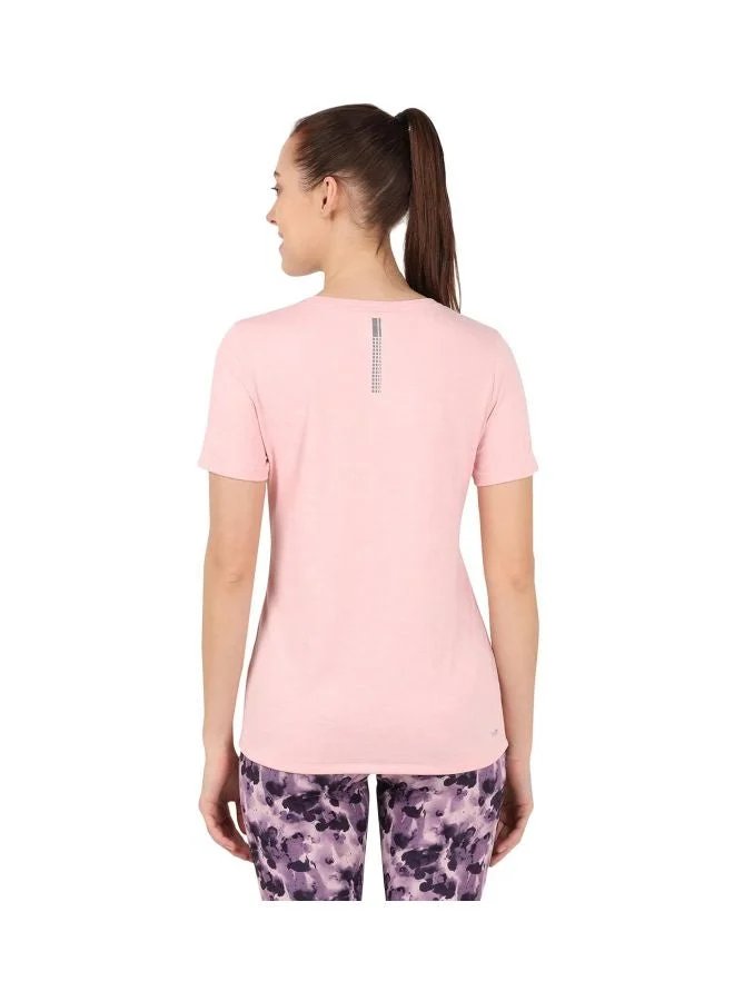 Jockey Almond Blossom MW71 Women Microfiber Round Neck Relaxed Fit T Shirt with StayDry and StayFresh Treatment for Women | Best Price UAE