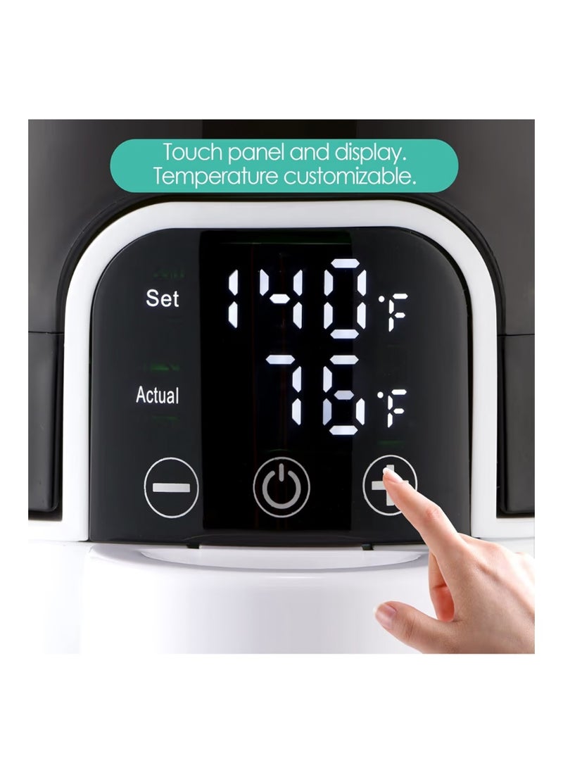 بيلا بيبي جهاز Bellababy الفوري لتدفئة زجاجات الأطفال: موزع مياه دافئة لإعداد الحليب الصناعي فوراً، مزود بوعاء قابل للفصل لسهولة التنظيف، يحافظ على الدفء على مدار الساعة (24/7)، مع إمكانية ضبط درجة الحرارة (اللون الداكن). - Image 3