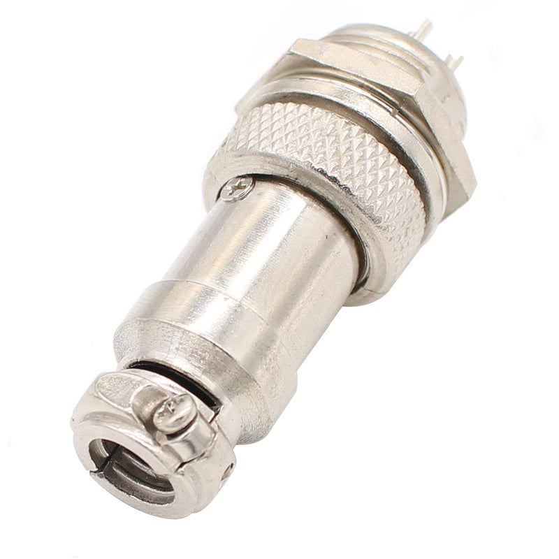 exgoofit Aviation Plug Connector 10 Pairs Male Female Panel Metal Wire Connector 16mm Socket (6 Pins 10-Pack) - Image 3