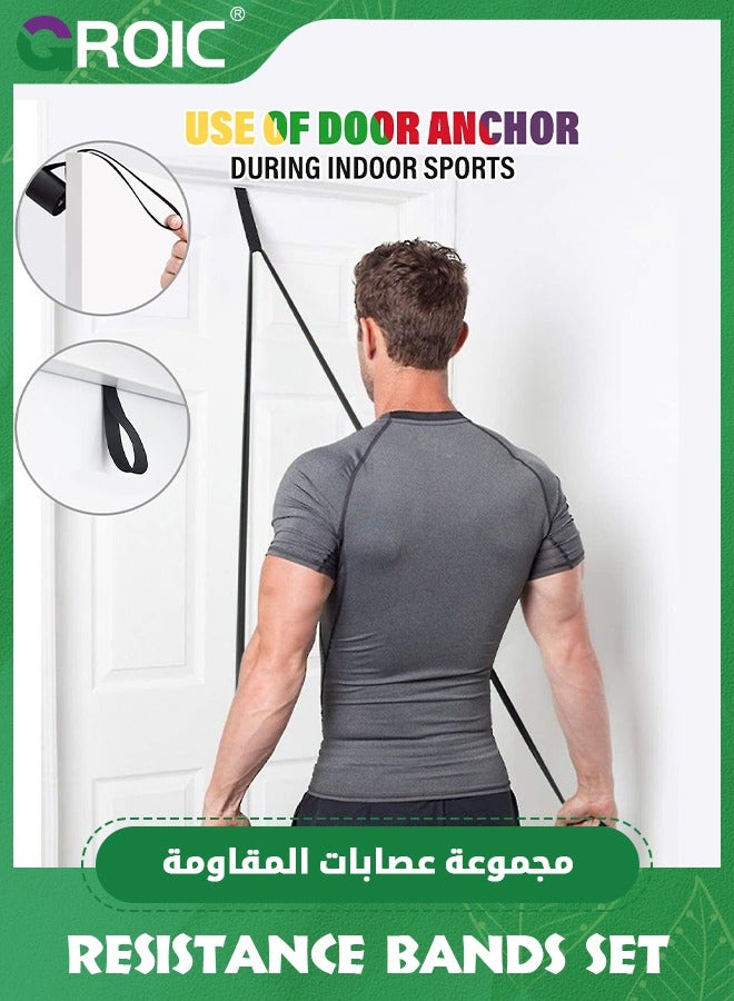 GROIC Resistance Bands for Working Out, Pull Up Bands for Men Women, Thick Heavy Resistance Band Set with Door Anchor, Elastic Exercise Bands for Body Stretching, Physical Therapy, Home Workouts - Image 5