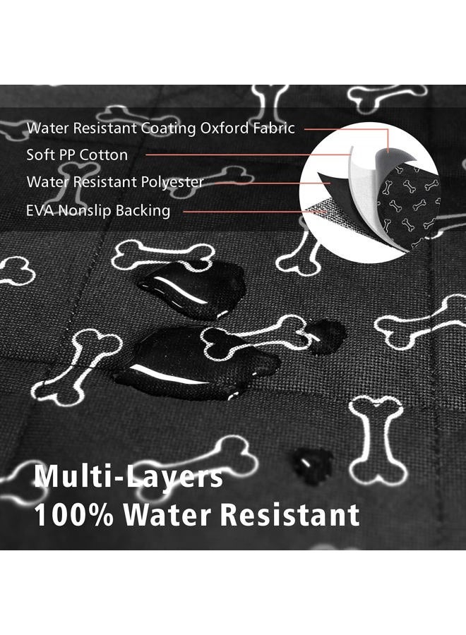 F-color SUV Cargo Liner for Dogs, Water Resistant Pet Cargo Cover Dog Seat Cover Mat for SUVs Sedans Vans with Bumper Flap Protector, Non-Slip, Large Size Universal Fit, Bone - Image 4
