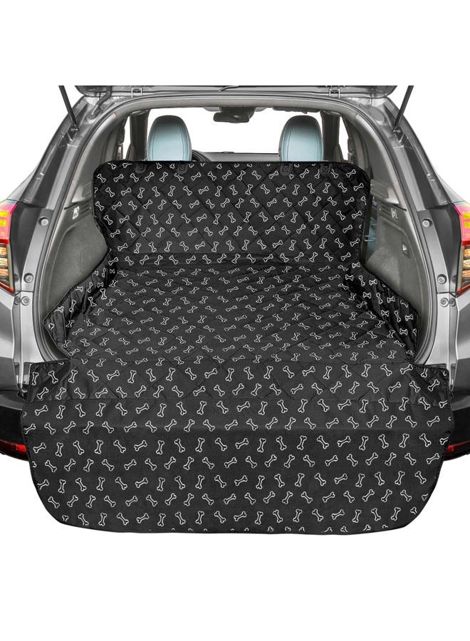 F-color SUV Cargo Liner for Dogs, Water Resistant Pet Cargo Cover Dog Seat Cover Mat for SUVs Sedans Vans with Bumper Flap Protector, Non-Slip, Large Size Universal Fit, Bone - Image 1