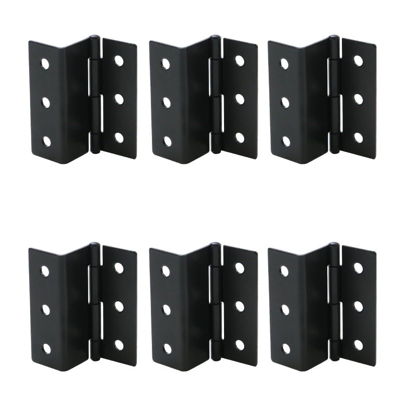 Tsnamay 6Pcs 3 HalfSurface Hinges Chest Hinges18mm Thickness Bending Black SemiConcealed Three Fold Retro Hinge