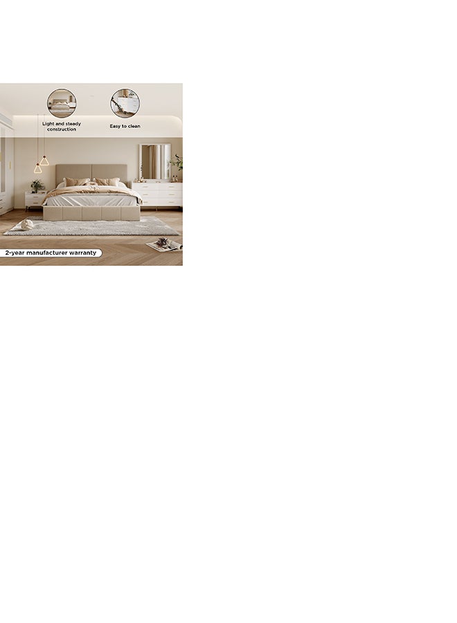 Home Box غرفة نوم بيرل كينج المنجدة المكونة من 5 قطع 180 × 200 سم - Image 4