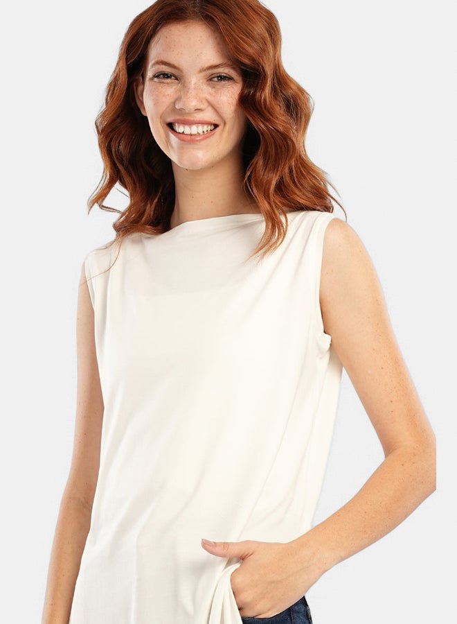 Carina Relaxed Fit Sleeveless T-Shirt - Image 4