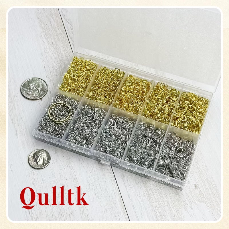 Qulltk 4600 Pcs Jump Rings for Jewelry Making Kit Gold & Silver, Open Rings with Opener Tools for Earrings, Keychains, Bracelet & Necklace Repair Supplies - Image 4
