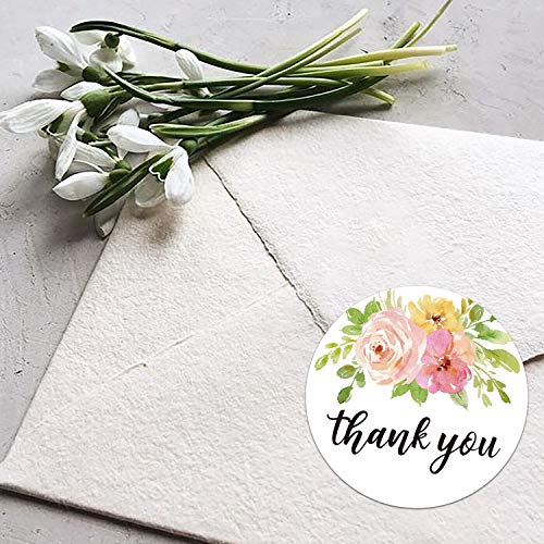 Mr.Mug Floral Thank You Stickers, 2 Inch Thank You Label Stickers, 50 Thank You Labels for Small Business Owners, Wedding, Birthday Party Favors, Thanks Envelope, Gift Box. - Image 5