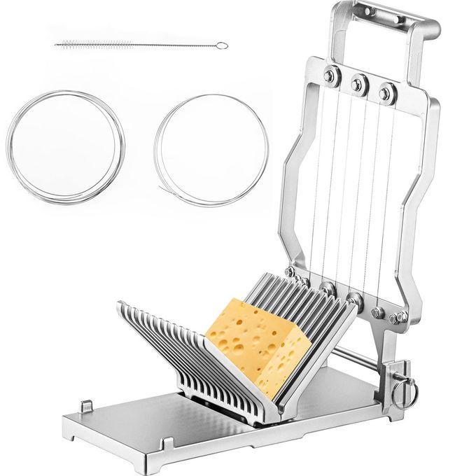 VEVOR Cheese Cutter With Wire 1 cm & 2 cm Cheeser Butter Cutting Blade Replaceable Cheese Slicer Wire, Aluminum Alloy Commercial Cheese Slicer with 304 Stainless Steel Wire Kitchen Cooking Baking Tool - Image 4