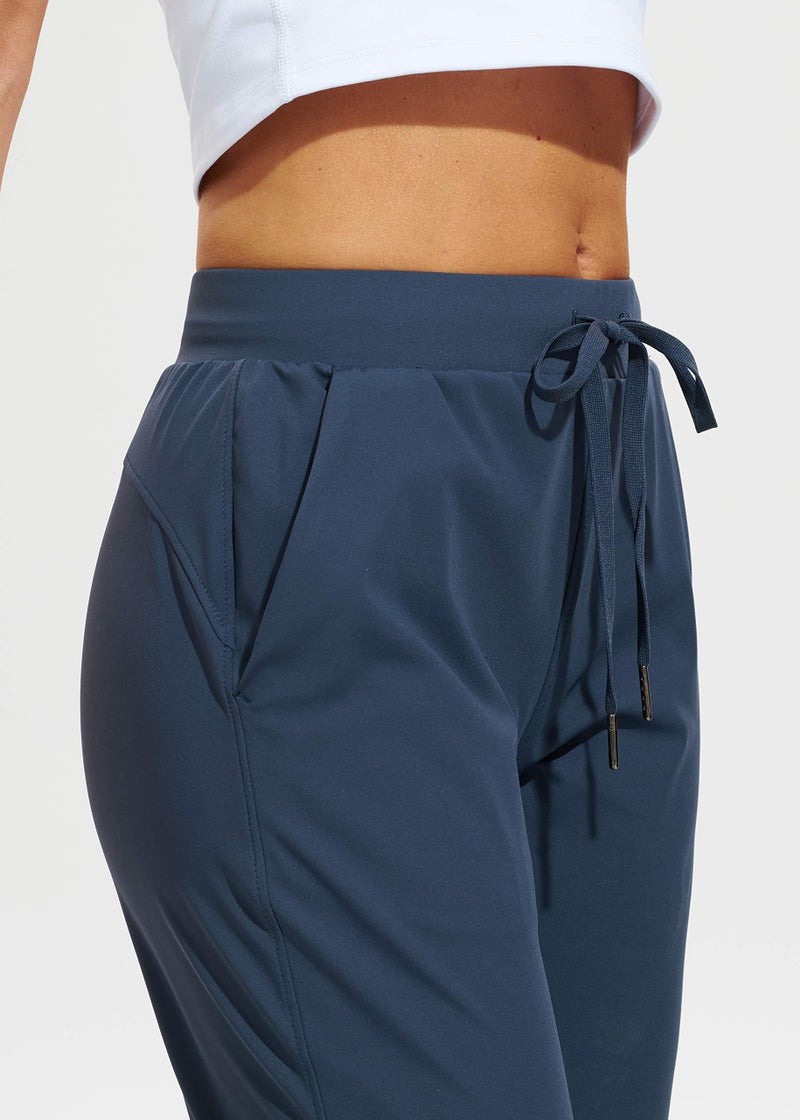 Libin Joggers for Women Petite/Regular/Tall Dance Sweatpants Athletic Workout Tapered Lounge Casual Teacher Pants for Running Yoga Cloths, Navy Blue L - Image 3