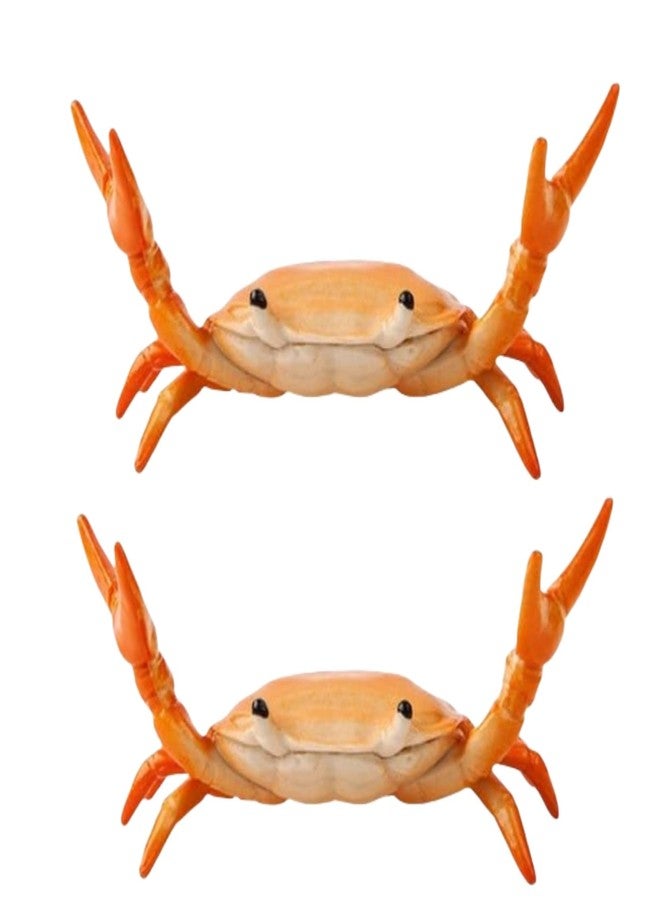 Tnyvm 2Pcs Red Creative Crab Pen Holder Weightlifting Crabs Pen Stand Storage Rack, Office Desktop Decoration, Pencil Holders Desk Supplies Holders and Dispensers, Desk Accessories and Workspace Organizers - Image 1
