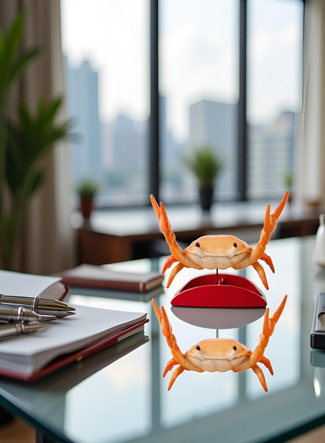 Tnyvm 2Pcs Red Creative Crab Pen Holder Weightlifting Crabs Pen Stand Storage Rack, Office Desktop Decoration, Pencil Holders Desk Supplies Holders and Dispensers, Desk Accessories and Workspace Organizers - Image 4