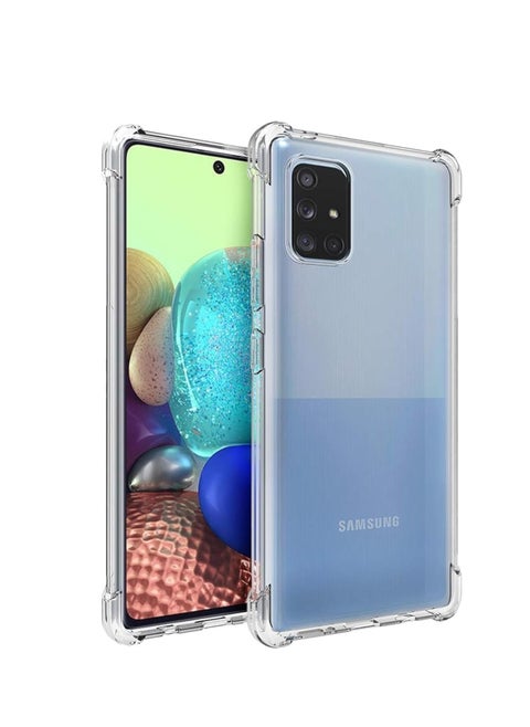 Case Compatible with Samsung Galaxy A71 Clear Case, Shockproof Full Body Protection TPU Shockproof Anti-Yellow Phone Cover - Clear