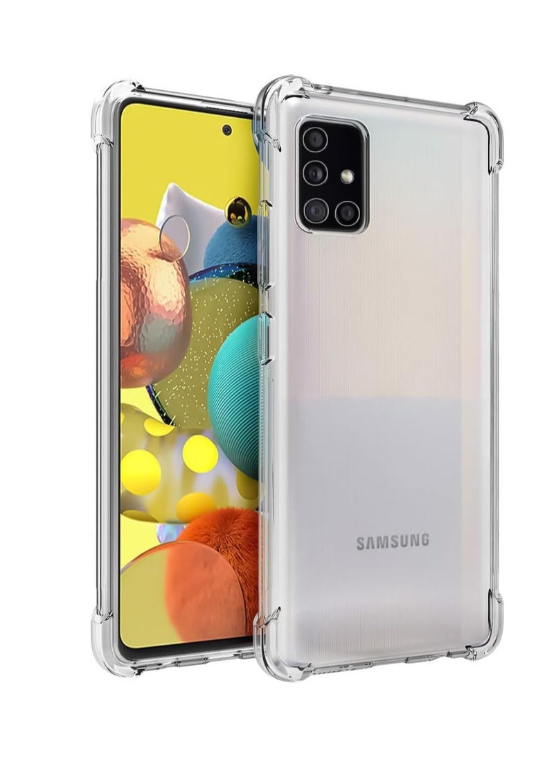 Case Compatible with Samsung Galaxy A71 Clear Case, Shockproof Full Body Protection TPU Shockproof Anti-Yellow Phone Cover - Clear