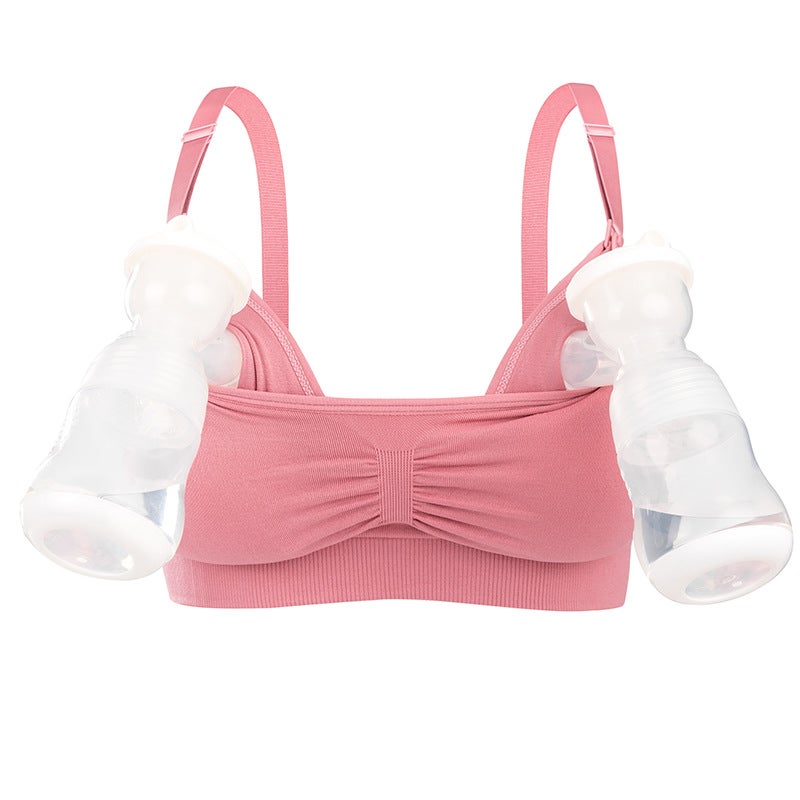 Hands-Free Breast Pumping Underwear Wire-Free Nursing Bra Maternity Breast Pump Bra - Image 1