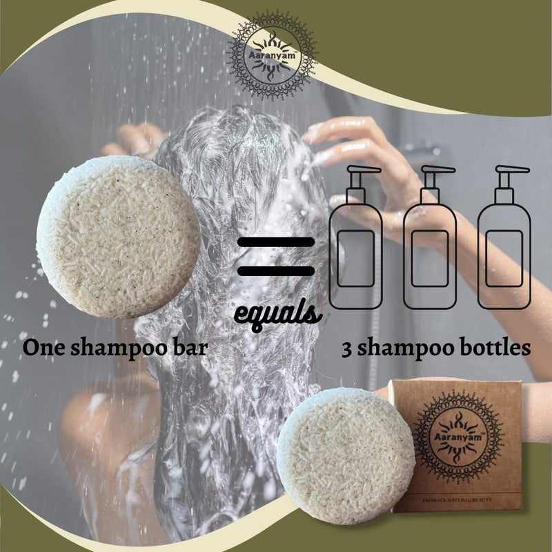 Aaranyam  Herby Power  pack of 3 Shampoo Solid Shampoo Bar for MenWomen for Hair Growth Hair Healthy Deeply Nourishes Hair  100g - Image 4
