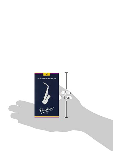 Vandoren SR212 Alto Sax Traditional Reeds Strength 2; Box of 10 - Image 2