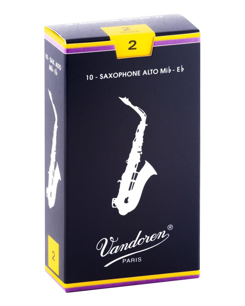 Vandoren SR212 Alto Sax Traditional Reeds Strength 2; Box of 10 - Image 1