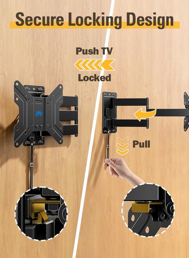 Mounting Dream UL Listed Lockable RV TV Mount for Most 17-43 inch TV, RV Mount for Camper Trailer Motor Home Boat Truck, Full Motion Unique One Step Lock RV TV Wall Mount, VESA 200mm, 44 lbs, MD2210 - Image 3