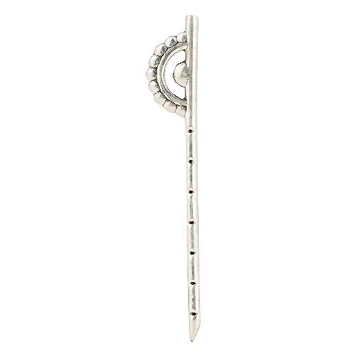 DHRUVS COLLECTION 999 Silver Designer Bansuri - Flute for Ladu Gopal Ji, Bal Krishna, for Home, Pooja, Janmashtami, Temple Decoration & Gifting Purpose (White, 2 Grams) - Image 1