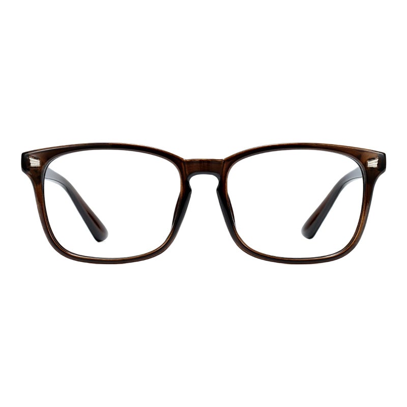 TIJN Blue Light Blocking Glasses for Women Men Clear Frame Square Nerd Eyeglasses Anti Blue Ray Computer Screen Glasses